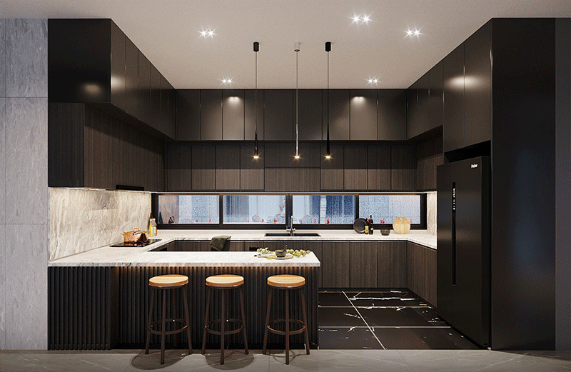 Thiết kế bếp sang trọng đẳng cấp