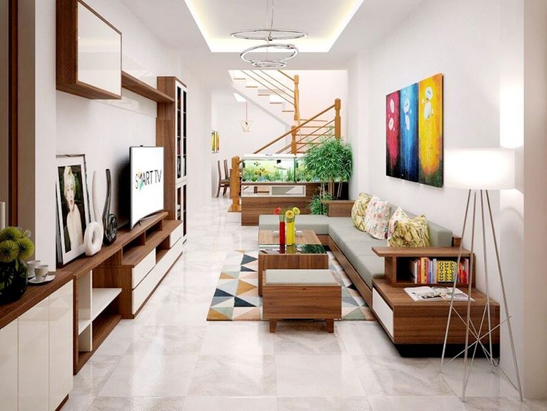 Thiết kế phòng khách nhà phố - Mặt tiền nhỏ